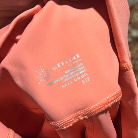 OFFLINE BY AERIE Goals Lasercut Leggings coral small - Picture 9 of 10